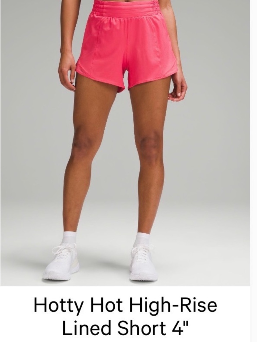 lululemon athletica Hotty Hot High-Rise Lined Short — Coral Pink